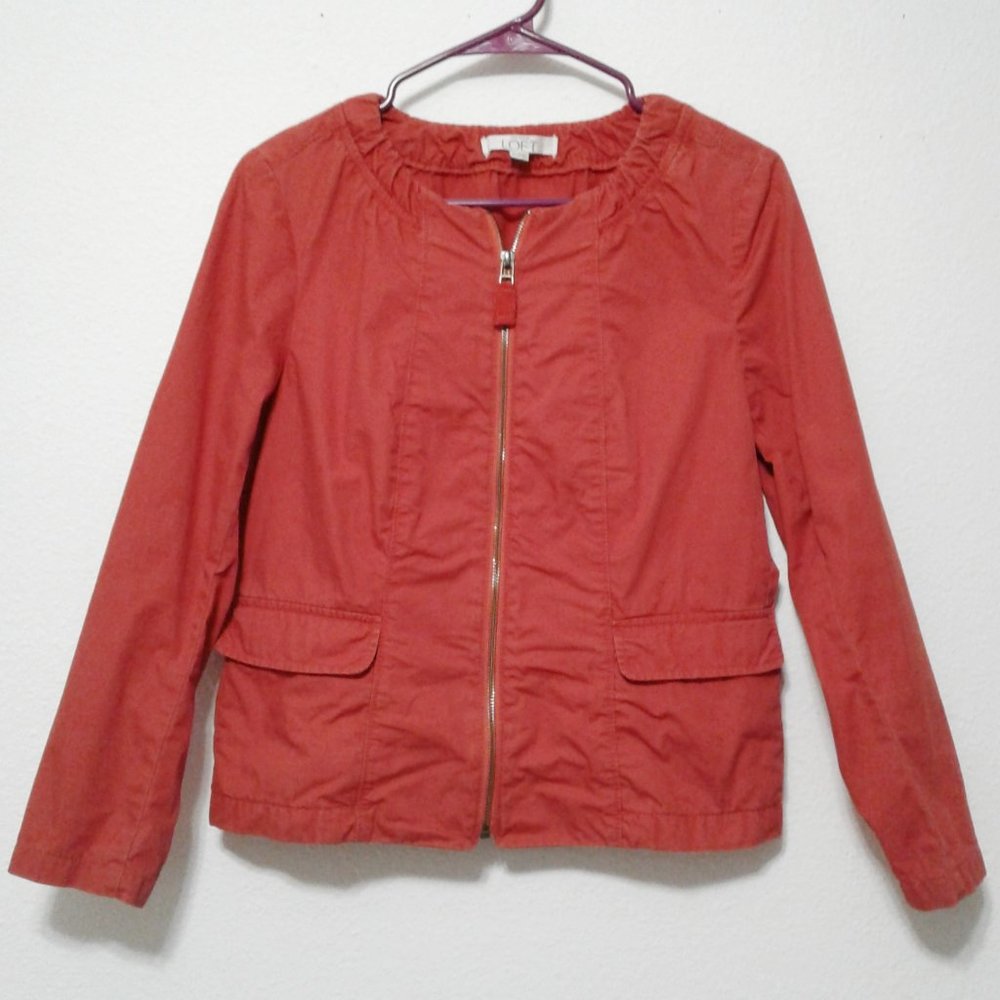 Loft lightweight orange 100% cotton jacket